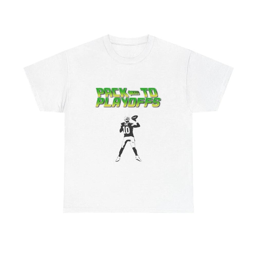 Pack To The Playoffs Jordan Love Green Bay Packers Unisex Heavy Cotton Tee